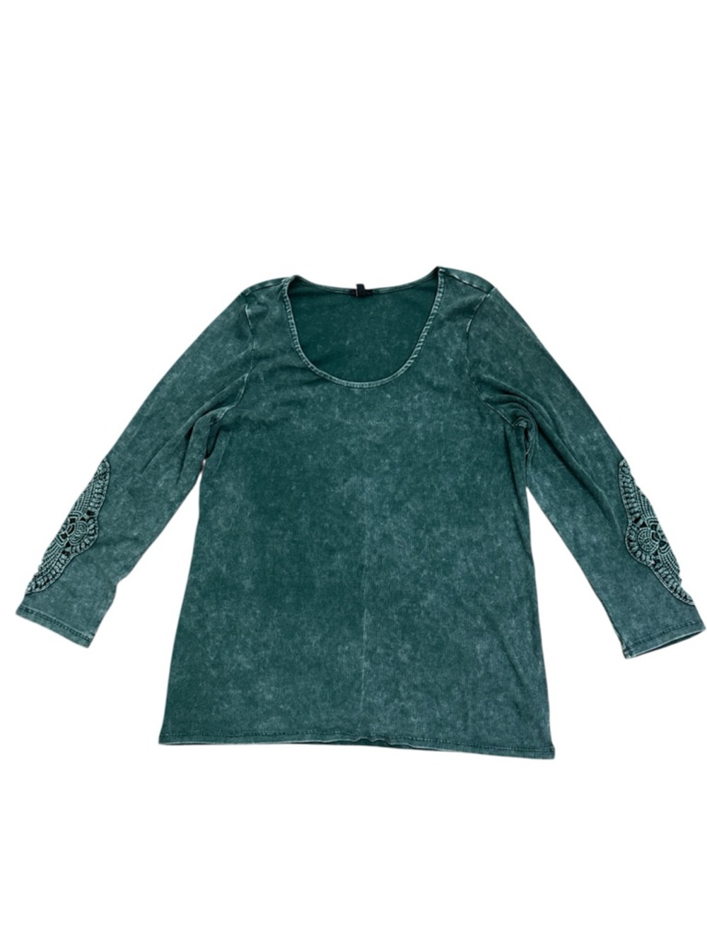 Torrid Green Mineral Wash Boho Top 4X Cotton Modal Stretch Tunic - Picture 5 of 9